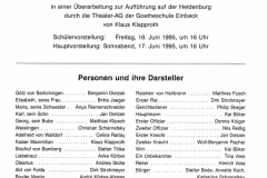 Plakat und Besetzung