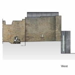Planansicht der Burgkapelle von Westen